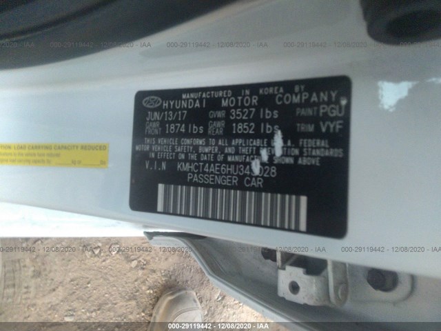 Photo 8 VIN: KMHCT4AE6HU343028 - HYUNDAI ACCENT 