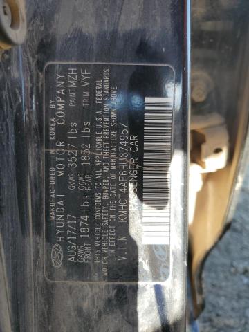 Photo 11 VIN: KMHCT4AE6HU374957 - HYUNDAI ACCENT SE 