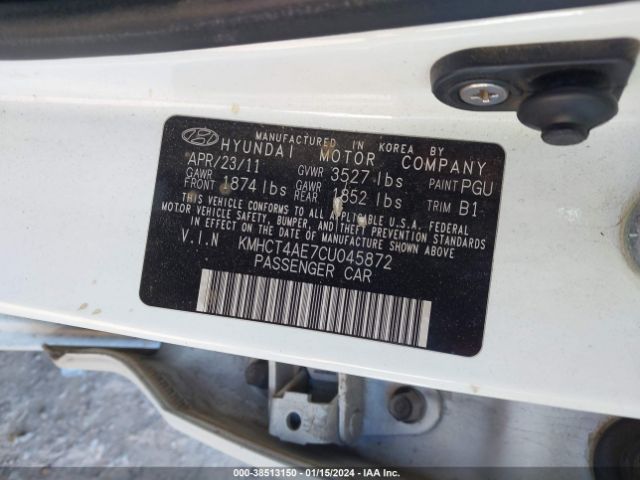 Photo 8 VIN: KMHCT4AE7CU045872 - HYUNDAI ACCENT 