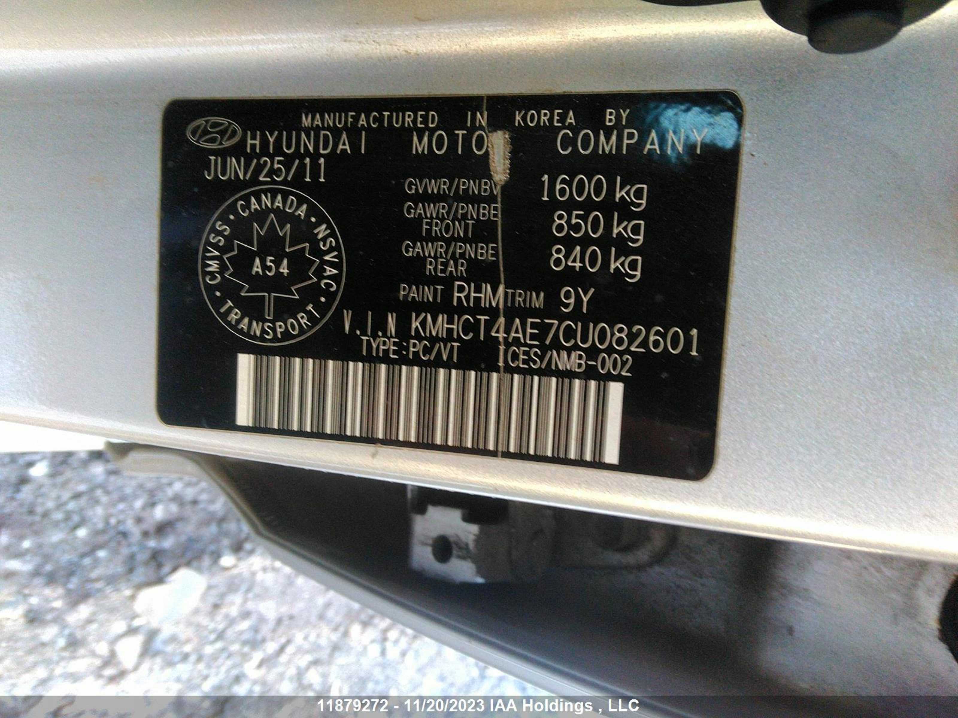 Photo 8 VIN: KMHCT4AE7CU082601 - HYUNDAI ACCENT 