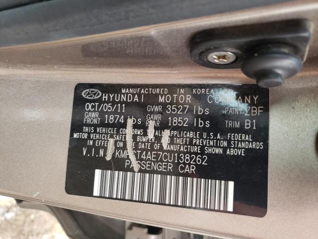 Photo 9 VIN: KMHCT4AE7CU138262 - HYUNDAI ACCENT GLS 