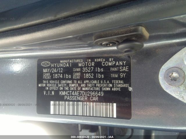 Photo 8 VIN: KMHCT4AE7DU296649 - HYUNDAI ACCENT 