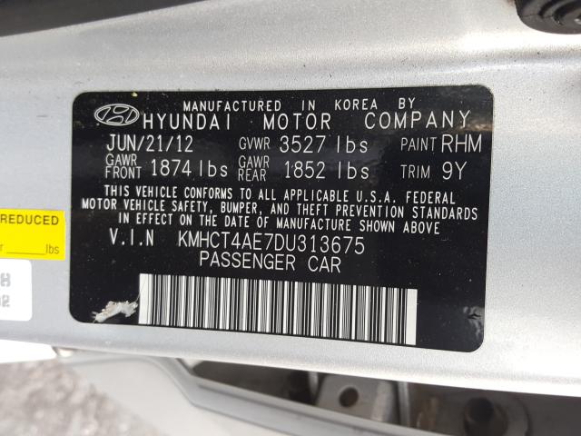 Photo 9 VIN: KMHCT4AE7DU313675 - HYUNDAI ACCENT GLS 