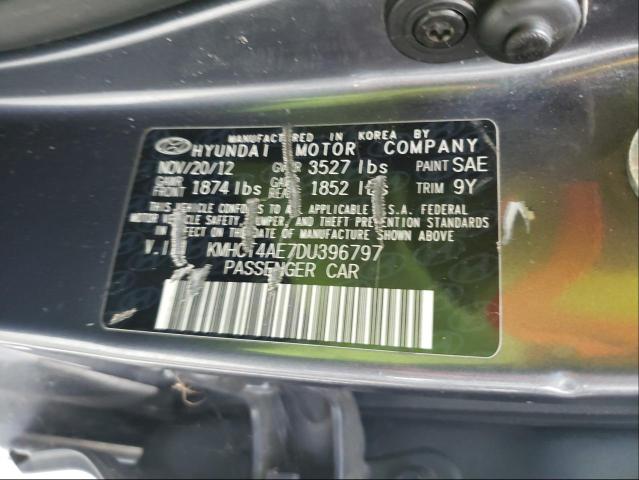 Photo 9 VIN: KMHCT4AE7DU396797 - HYUNDAI ACCENT GLS 