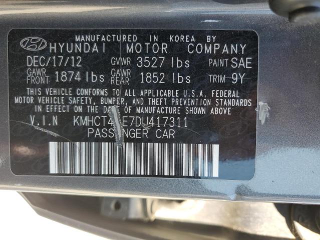 Photo 12 VIN: KMHCT4AE7DU417311 - HYUNDAI ACCENT 