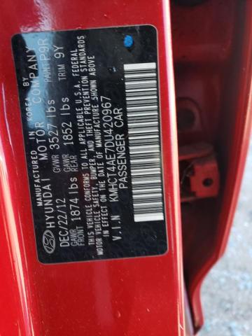 Photo 11 VIN: KMHCT4AE7DU420967 - HYUNDAI ACCENT GLS 