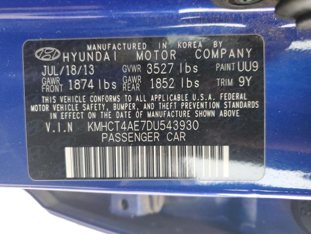 Photo 11 VIN: KMHCT4AE7DU543930 - HYUNDAI ACCENT GLS 