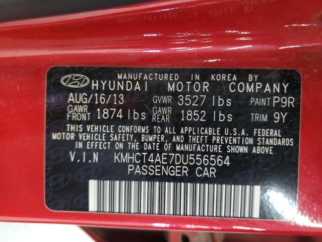 Photo 9 VIN: KMHCT4AE7DU556564 - HYUNDAI ACCENT GLS 