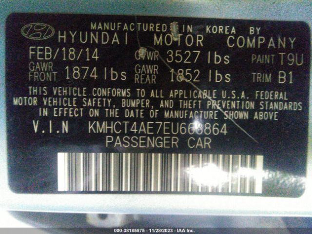 Photo 8 VIN: KMHCT4AE7EU668864 - HYUNDAI ACCENT 