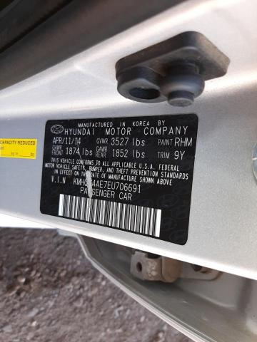 Photo 9 VIN: KMHCT4AE7EU706691 - HYUNDAI ACCENT GLS 