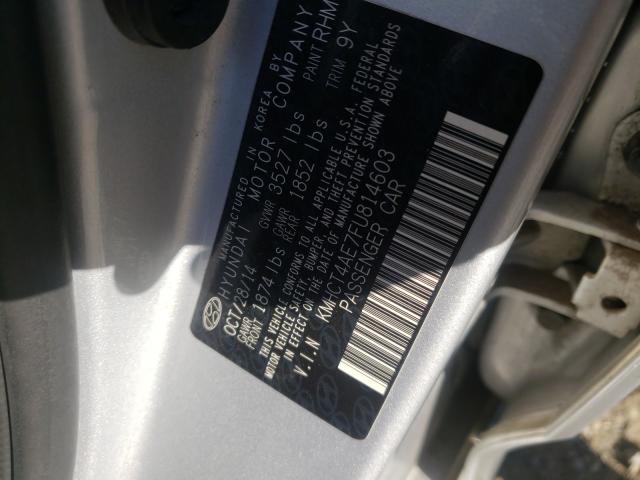 Photo 9 VIN: KMHCT4AE7FU814603 - HYUNDAI ACCENT GLS 