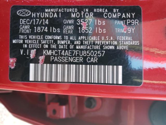 Photo 9 VIN: KMHCT4AE7FU850257 - HYUNDAI ACCENT GLS 