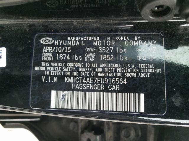 Photo 9 VIN: KMHCT4AE7FU916564 - HYUNDAI ACCENT GLS 