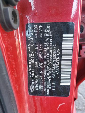 Photo 12 VIN: KMHCT4AE7FU928374 - HYUNDAI ACCENT 