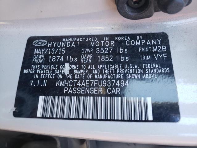 Photo 9 VIN: KMHCT4AE7FU937494 - HYUNDAI ACCENT GLS 