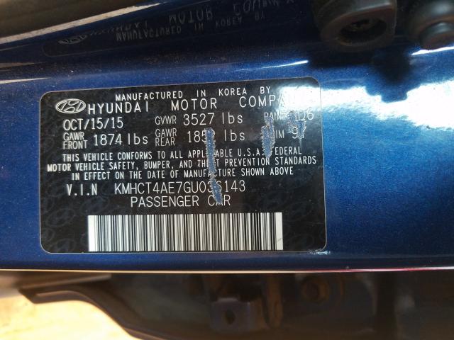 Photo 9 VIN: KMHCT4AE7GU036143 - HYUNDAI ACCENT SE 