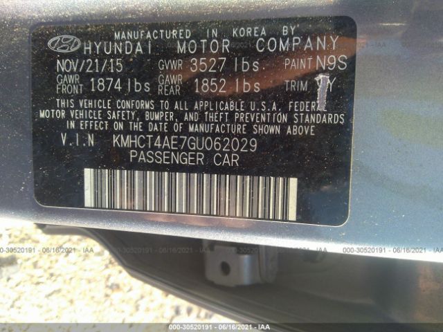 Photo 8 VIN: KMHCT4AE7GU062029 - HYUNDAI ACCENT 