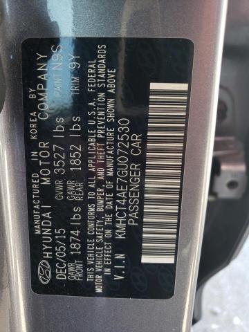 Photo 12 VIN: KMHCT4AE7GU072530 - HYUNDAI ACCENT SE 