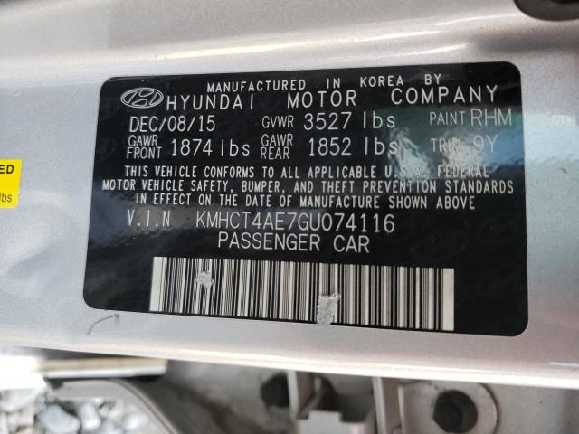 Photo 9 VIN: KMHCT4AE7GU074116 - HYUNDAI ACCENT SE 