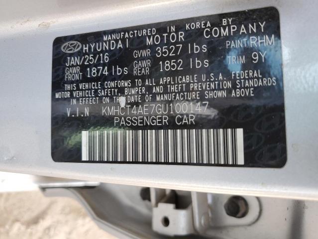 Photo 11 VIN: KMHCT4AE7GU100147 - HYUNDAI ACCENT 