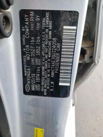 Photo 11 VIN: KMHCT4AE7GU124058 - HYUNDAI ACCENT SE 