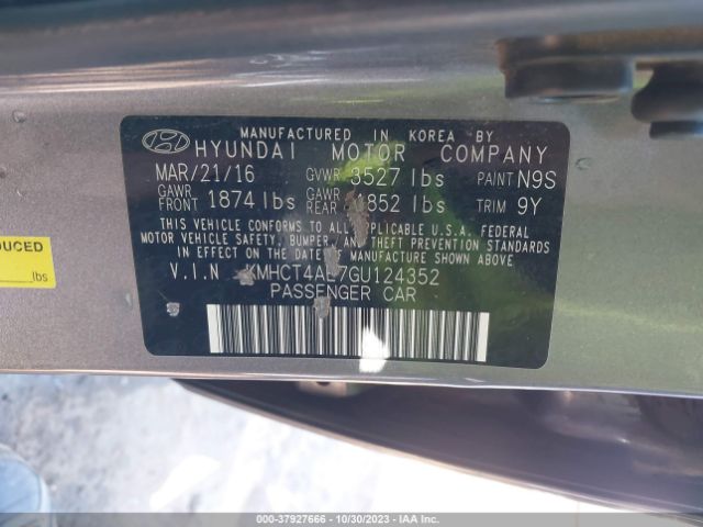 Photo 8 VIN: KMHCT4AE7GU124352 - HYUNDAI ACCENT 