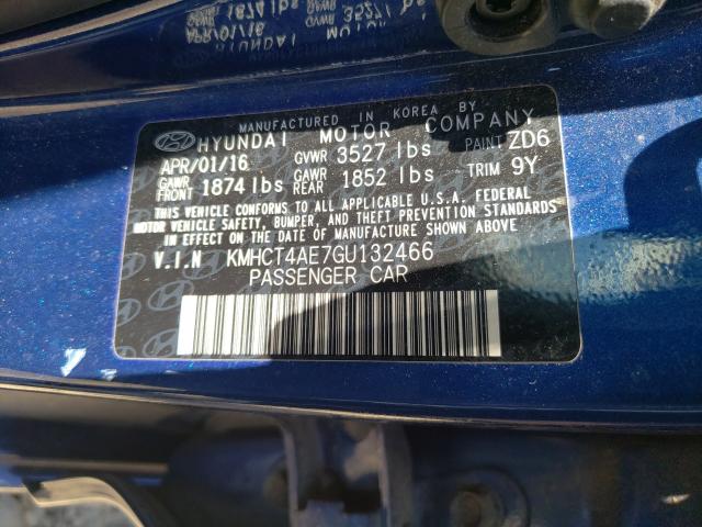 Photo 9 VIN: KMHCT4AE7GU132466 - HYUNDAI ACCENT SE 