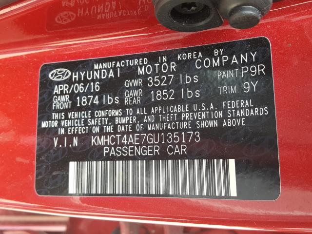 Photo 9 VIN: KMHCT4AE7GU135173 - HYUNDAI ACCENT SE 