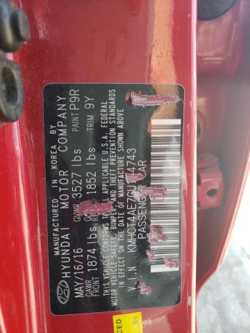 Photo 11 VIN: KMHCT4AE7GU154743 - HYUNDAI ACCENT 