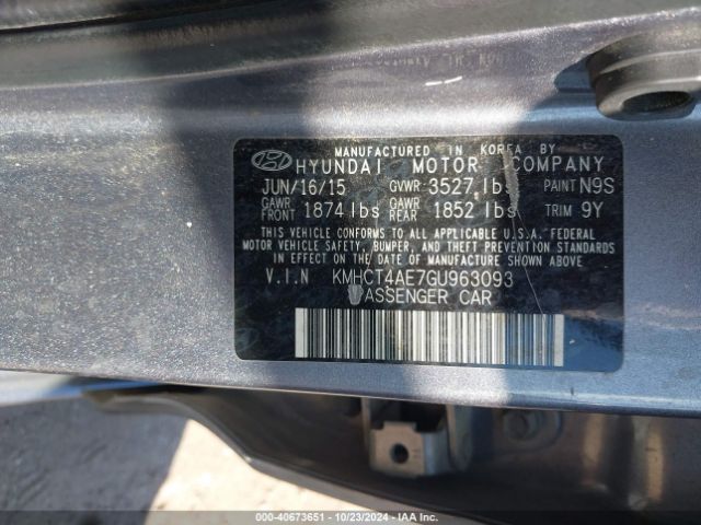 Photo 8 VIN: KMHCT4AE7GU963093 - HYUNDAI ACCENT 