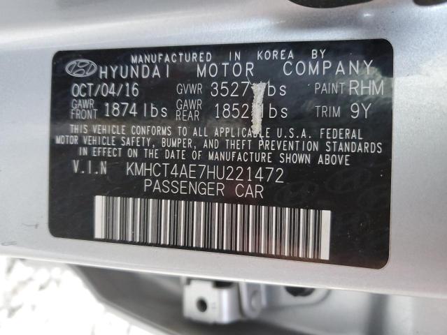 Photo 9 VIN: KMHCT4AE7HU221472 - HYUNDAI ACCENT SE 