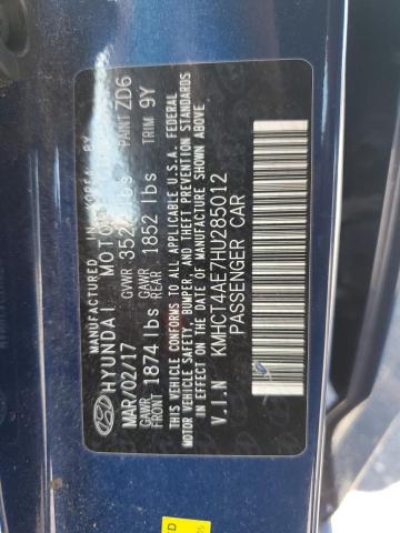 Photo 11 VIN: KMHCT4AE7HU285012 - HYUNDAI ACCENT SE 