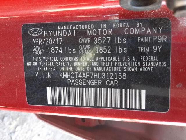 Photo 9 VIN: KMHCT4AE7HU312158 - HYUNDAI ACCENT SE 