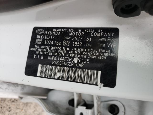 Photo 9 VIN: KMHCT4AE7HU326125 - HYUNDAI ACCENT SE 