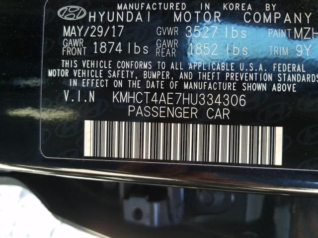 Photo 9 VIN: KMHCT4AE7HU334306 - HYUNDAI ACCENT SE 