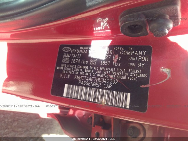 Photo 8 VIN: KMHCT4AE7HU342292 - HYUNDAI ACCENT 