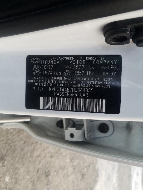 Photo 9 VIN: KMHCT4AE7HU344835 - HYUNDAI ACCENT SE 