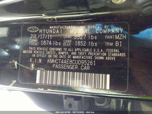 Photo 8 VIN: KMHCT4AE8CU095261 - HYUNDAI ACCENT 