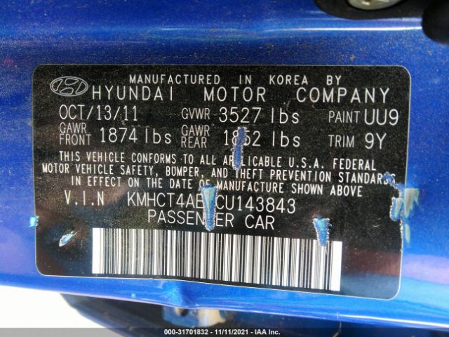 Photo 8 VIN: KMHCT4AE8CU143843 - HYUNDAI ACCENT 