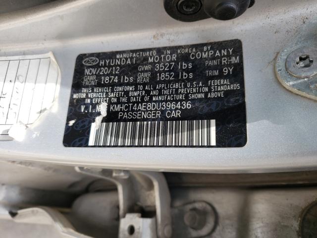 Photo 9 VIN: KMHCT4AE8DU396436 - HYUNDAI ACCENT GLS 