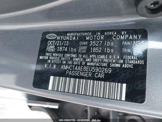 Photo 8 VIN: KMHCT4AE8EU590269 - HYUNDAI ACCENT 