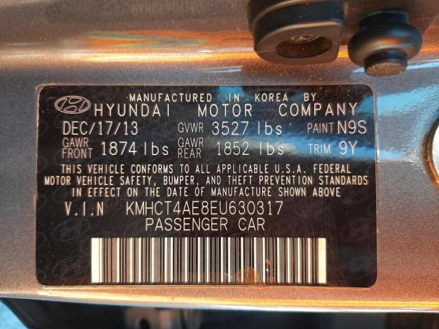 Photo 9 VIN: KMHCT4AE8EU630317 - HYUNDAI ACCENT GLS 