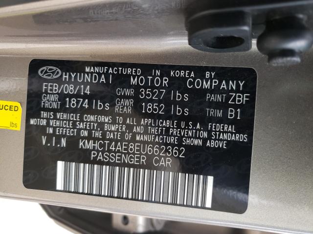 Photo 9 VIN: KMHCT4AE8EU662362 - HYUNDAI ACCENT GLS 