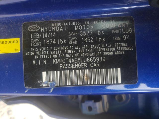 Photo 11 VIN: KMHCT4AE8EU665939 - HYUNDAI ACCENT GLS 