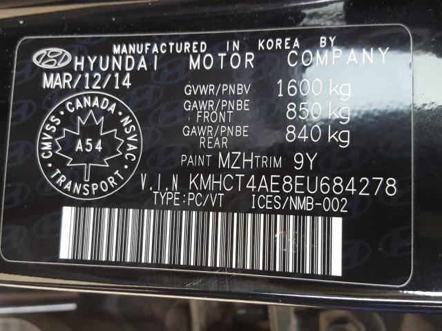 Photo 9 VIN: KMHCT4AE8EU684278 - HYUNDAI ACCENT GLS 