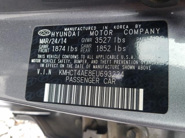 Photo 9 VIN: KMHCT4AE8EU693224 - HYUNDAI ACCENT GLS 