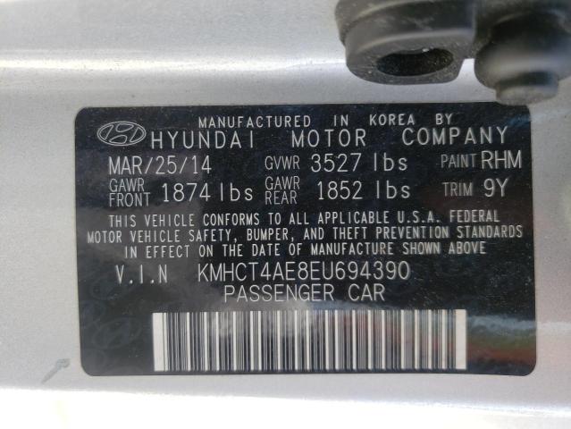 Photo 9 VIN: KMHCT4AE8EU694390 - HYUNDAI ACCENT GLS 