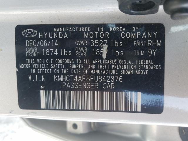 Photo 9 VIN: KMHCT4AE8FU842376 - HYUNDAI ACCENT GLS 