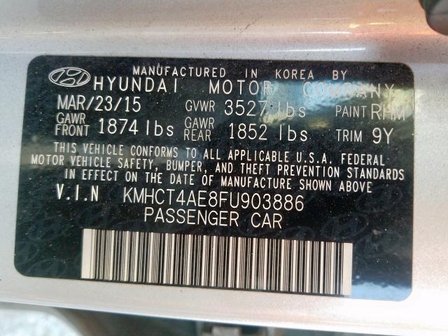 Photo 9 VIN: KMHCT4AE8FU903886 - HYUNDAI ACCENT GLS 