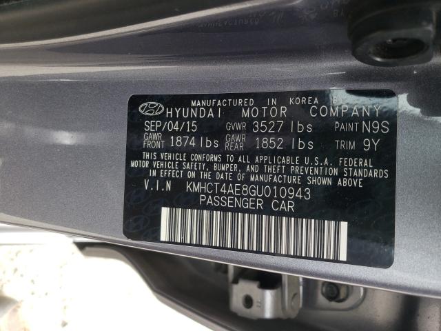 Photo 9 VIN: KMHCT4AE8GU010943 - HYUNDAI ACCENT 